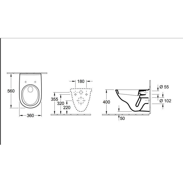 Belfry Bathroom Wall Hung Toilet and Mounting Frame with Button flush